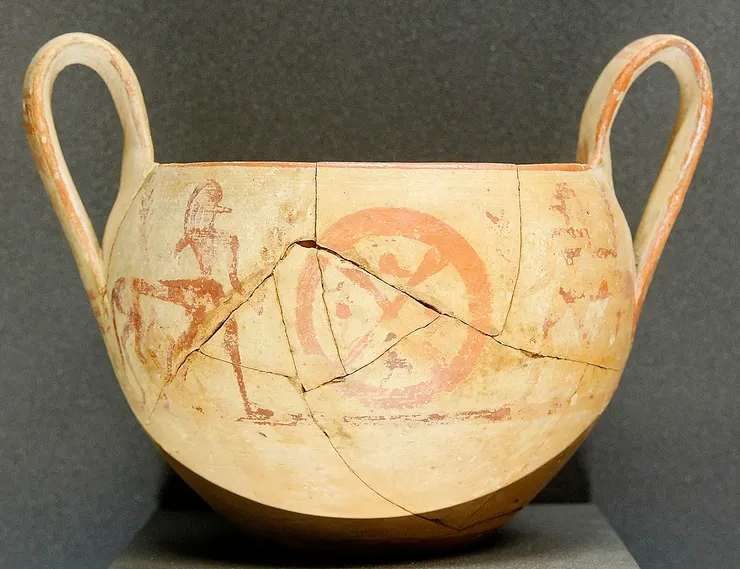  維奧蒂亞坎出土的塔羅斯希臘陶器，幾何藝術晚期