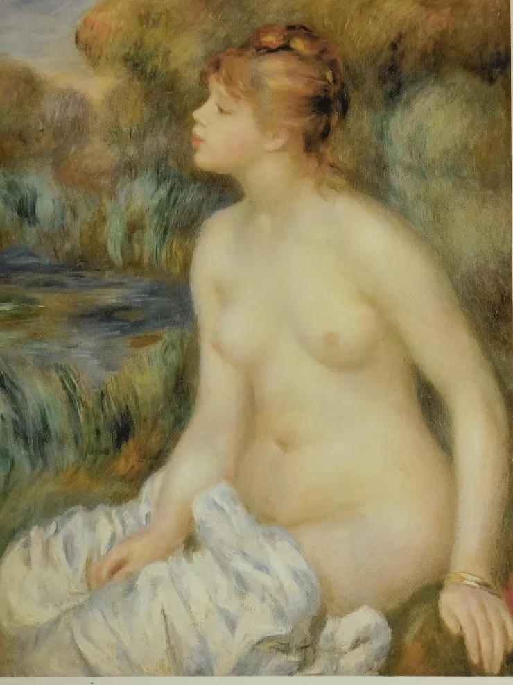 雷諾瓦-《浴女》(由購買之明信片翻拍)