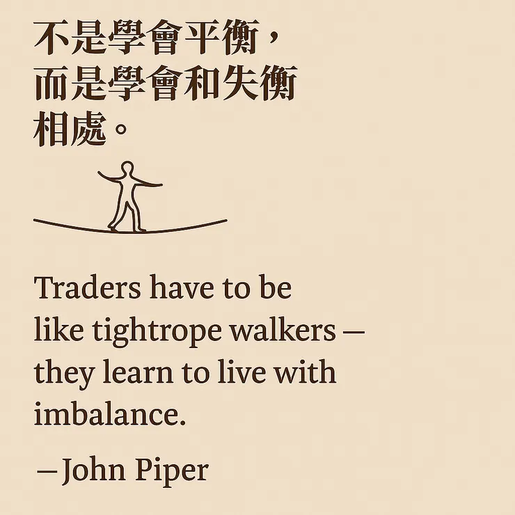 不是學會平衡而是學會和失衡相處
