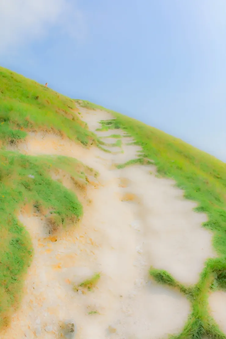 登上七姊妹崖的路徑一景