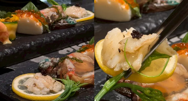 沙拉以海鮮為主，口味清爽開胃