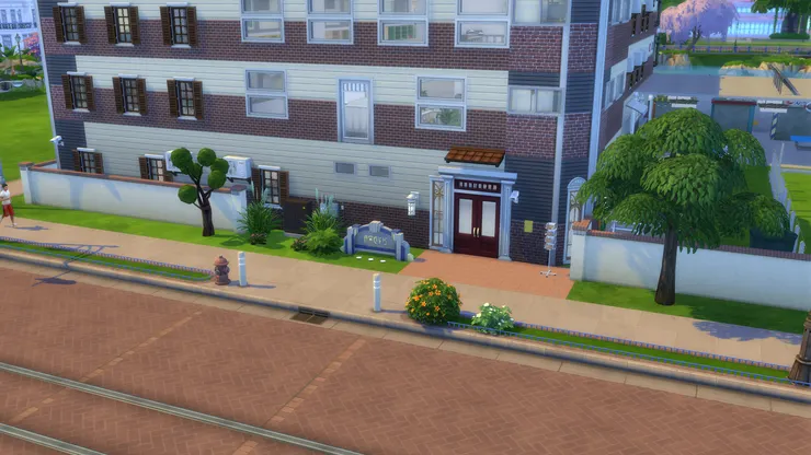 學校在社區的一角，離大麥可家不遠，走路便可到達。