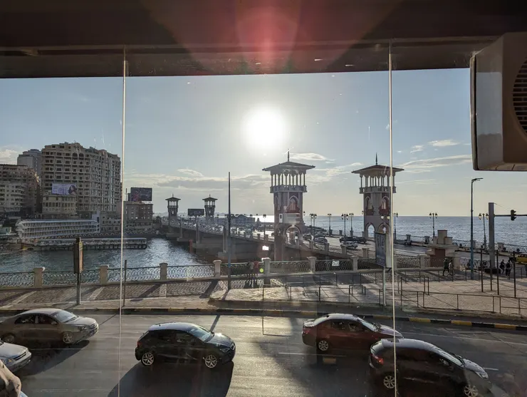 傍晚時分從二樓看出去的景色(自攝)