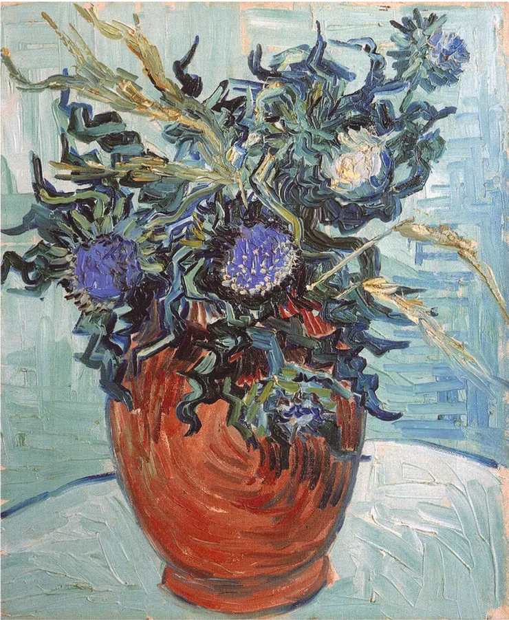 Flower Vase with Thistles 1890.0616~0617