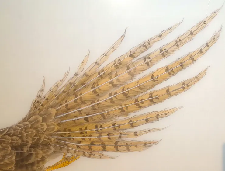 〈春律─向林玉山老師致敬／三月之晨〉局部－雉雞