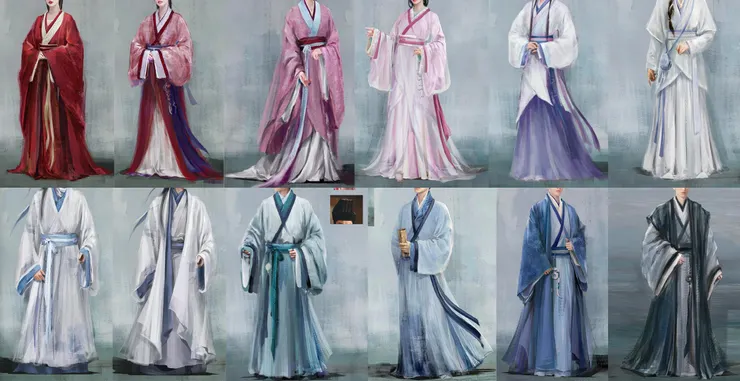 互相對應的服裝色彩（微博｜知竹zZ）