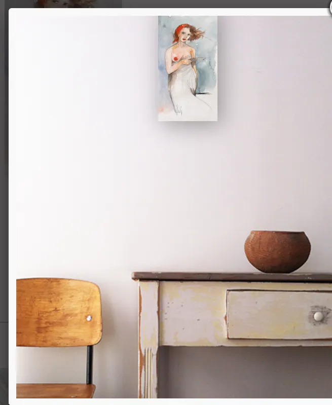 畫作在居家擺設示意圖