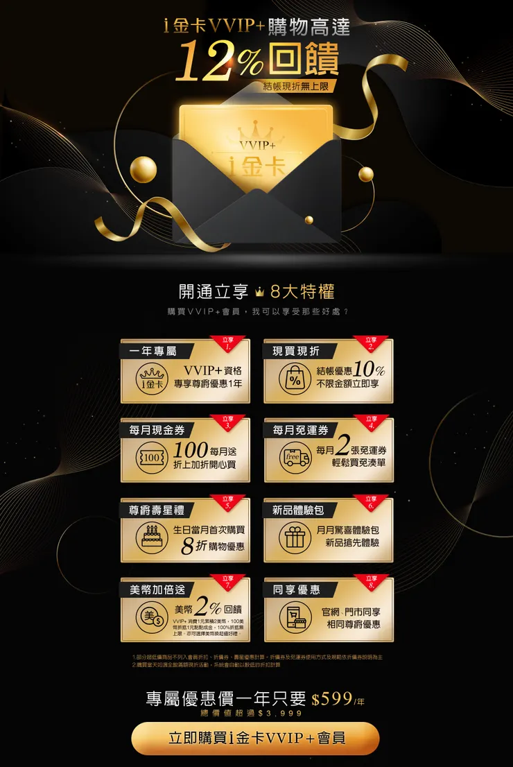 小三美日 VVIP+尊爵會員權益