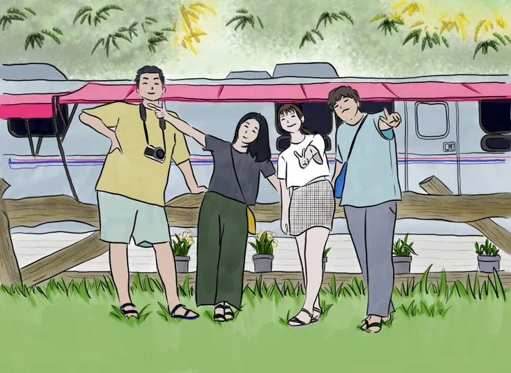 家人合照手繪版