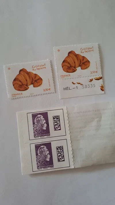 法國限定版奶油可頌郵票
