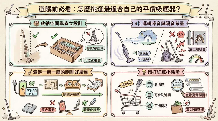 選購前必看：怎麼挑選最適合自己的平價吸塵器？