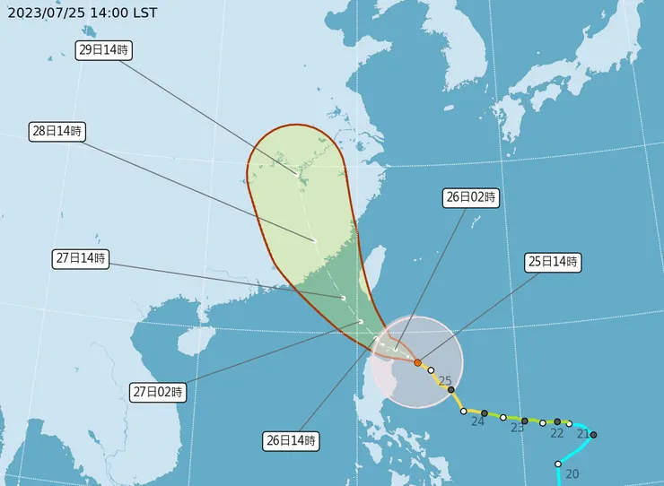 圖片來源：交通部中央氣象局。