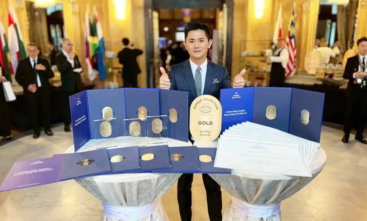 台灣生技保健品牌「婕樂纖」再創國際榮耀！於2025年「世界品質標章 Monde Selection」評鑑中，一舉拿下19面大獎，成為今年獲獎數最多的台灣品牌。(圖/婕樂纖提供)