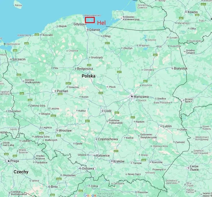 Hel 半島地理位置