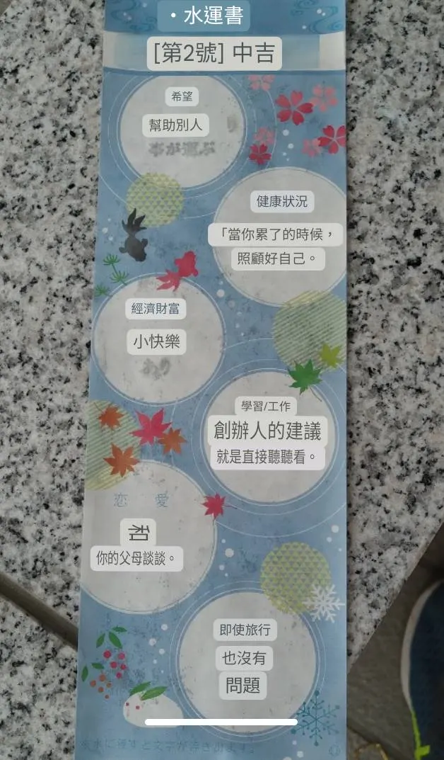 可以用智慧鏡頭翻譯，看看籤詩說些甚麼