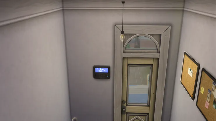 如果沒有雪人燈飾，後門普通極了。