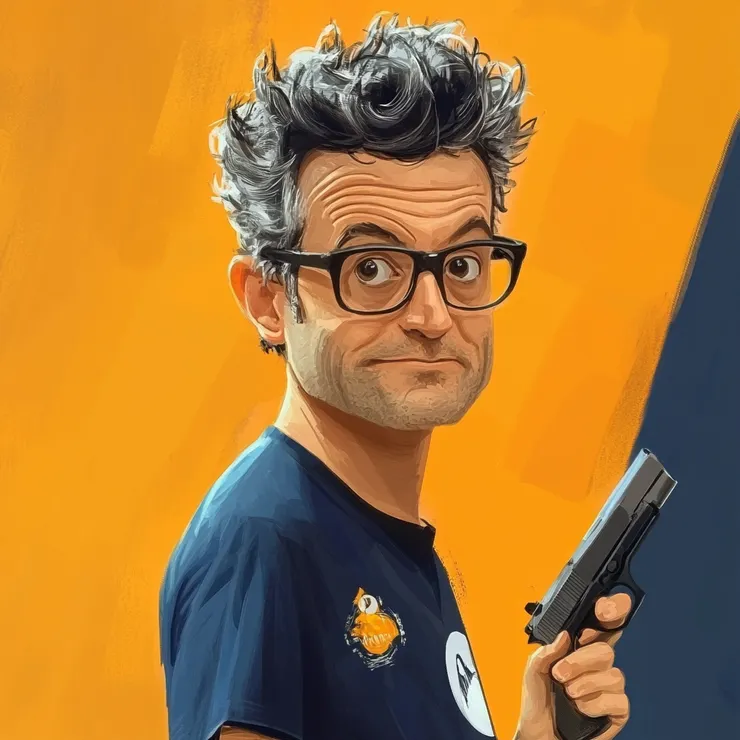 卡通化後頭髮雜亂，但是特點還是抓到了