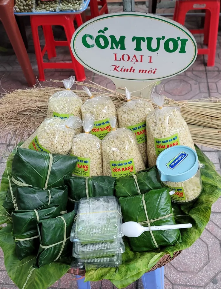 河內老城區 新鮮的綠米販賣中