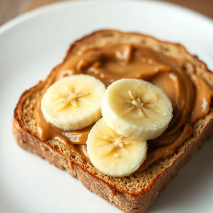 香蕉花生醬全麥吐司