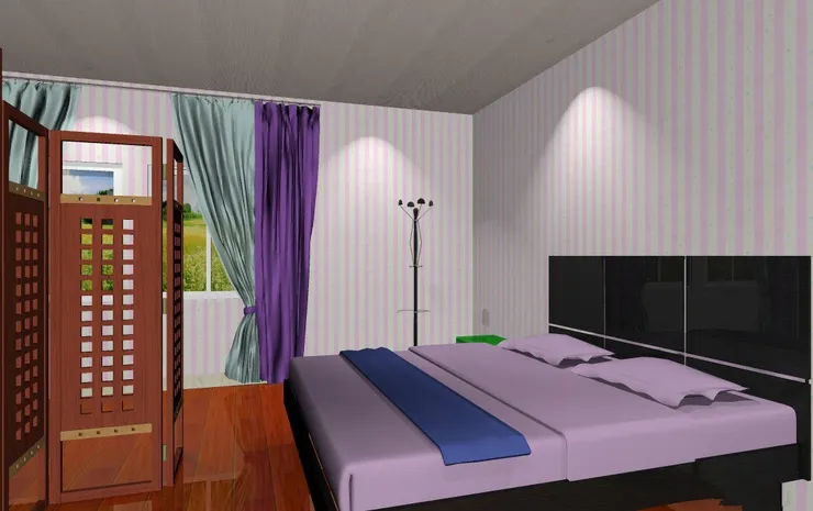 我特別想區間開睡覺的空間，始終床是很私隱的地方；也不想間成房間，所以用屏風是個很好的選擇。