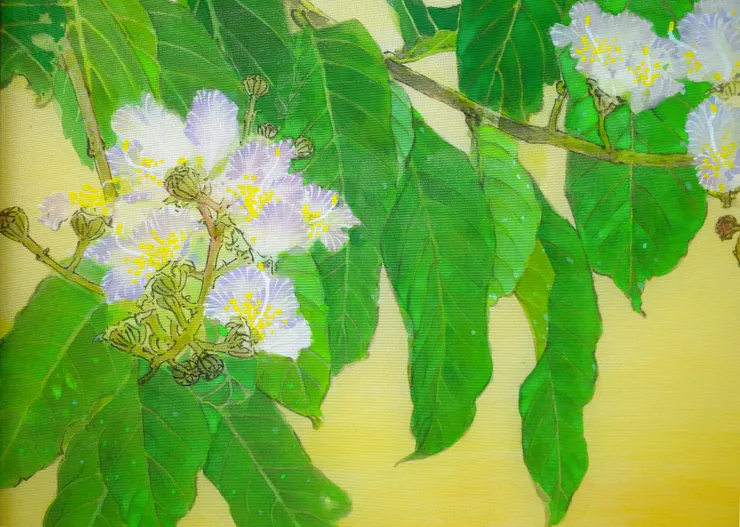 〈初夏晨興〉局部－大花紫薇