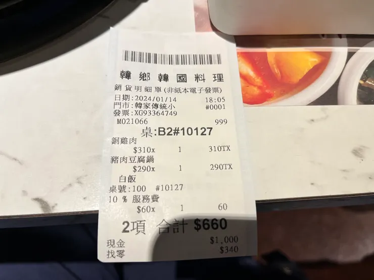 明細(有收服務費)