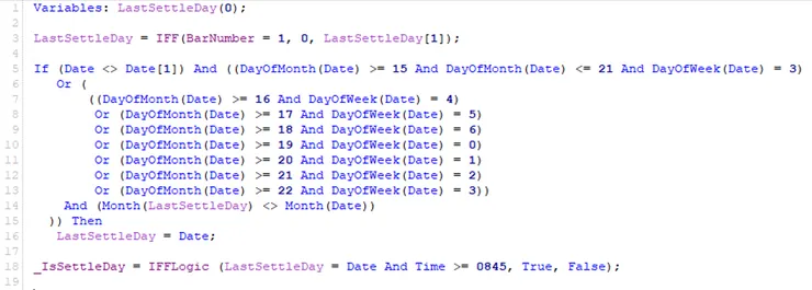 結算日的判斷函式