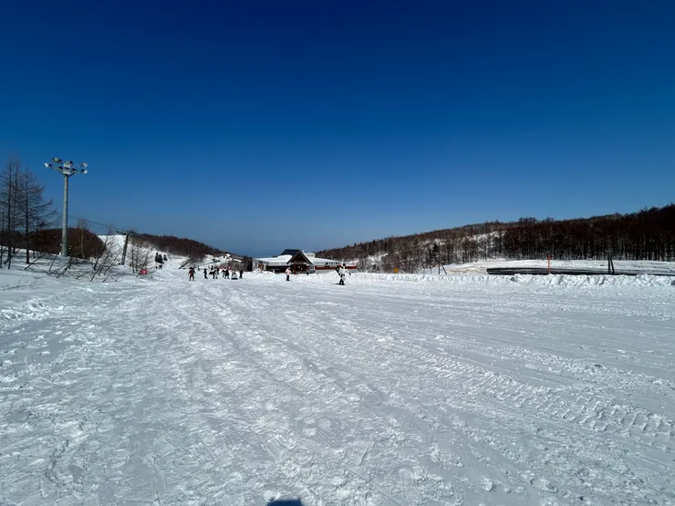 藍天配白雪好美的景色