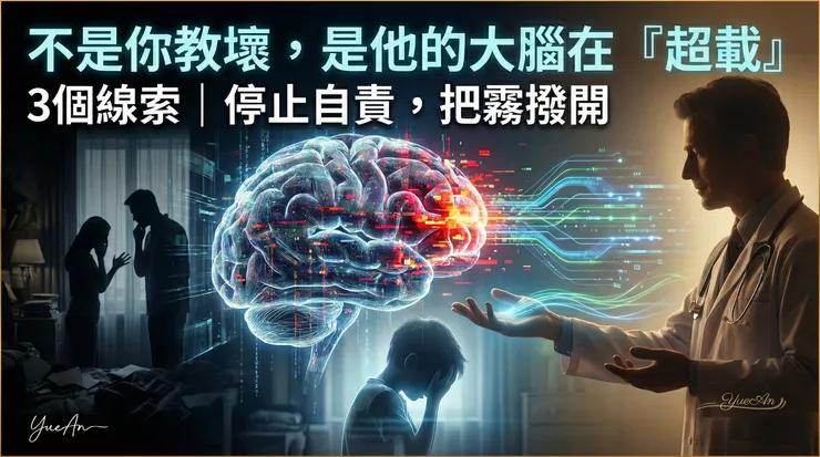 📌 用 Attribution Theory（歸因理論） 的角度，把「故意」「叛逆」先放下，改用「執行功能負荷過大（executive function overload）」來理解，家長比較能從自責與對抗裡退一步，回到「可觀察、可討論」的線索上。
