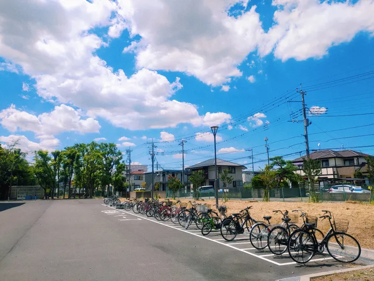 ＃埼大國際生宿舍一隅：駐輪スペース