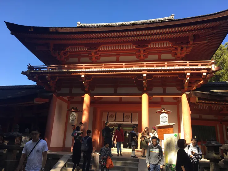 春日大社的南門，旁邊正是南回廊。（作者拍攝）