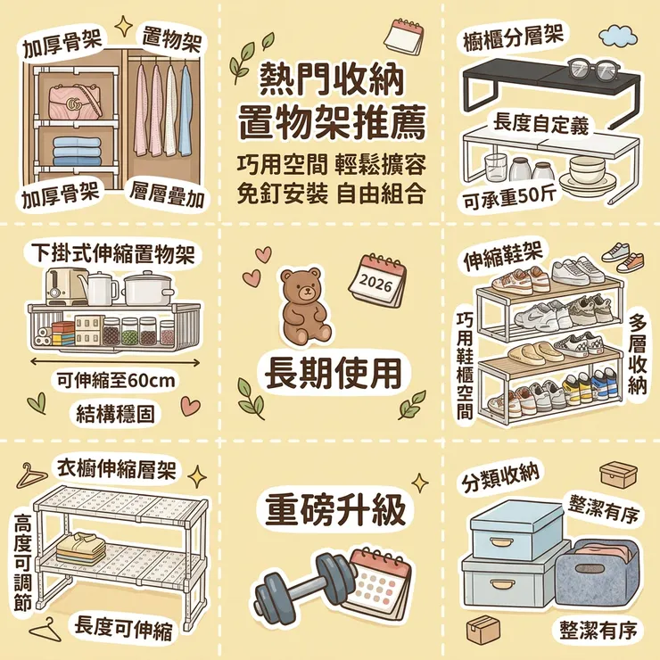 2026伸縮置物架推薦