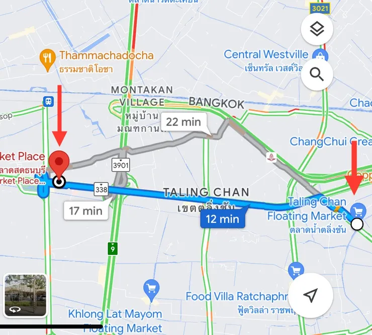 大林江到吞武里滿近的，車資也不貴。