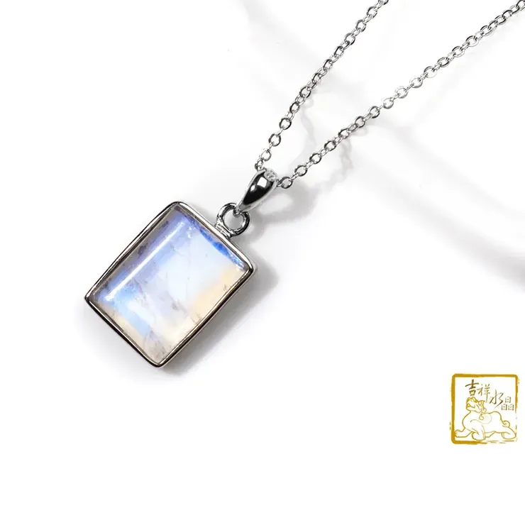 藍暈月光石方墜 2.1g 戀人之石