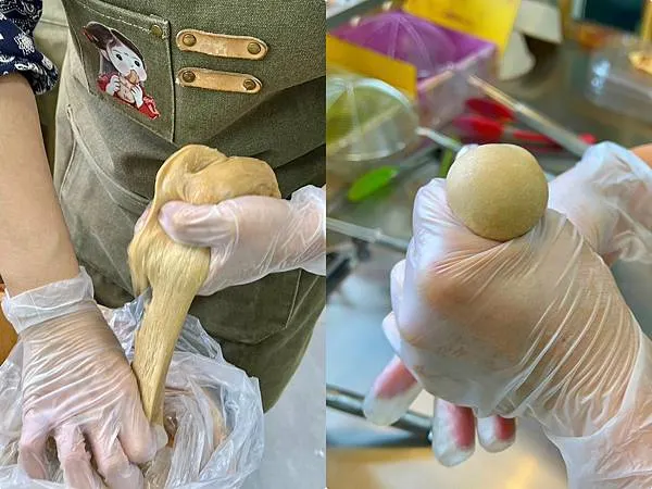 *(淡水美食)七小妞沾醬麻糬~抹茶沾醬、紫薯沾醬、豆乳沾醬~