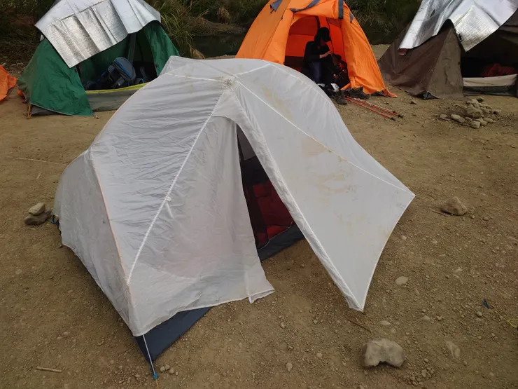 完工，鄰近的帳篷是不認識的阿北阿姨團