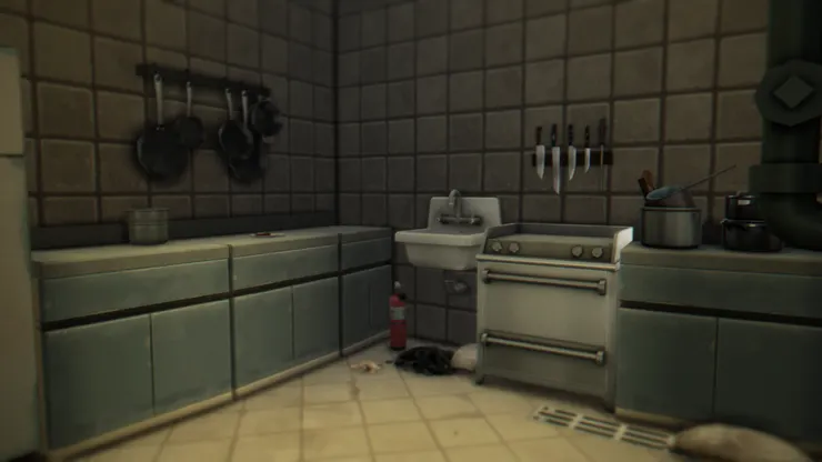 一開始最簡陋的廚房，因為廚房內有一台水槽，衛浴那裏的拿掉了