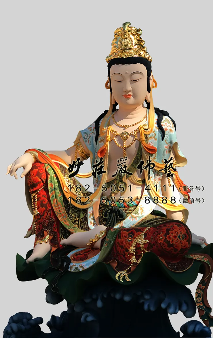 自在觀音彩繪佛像