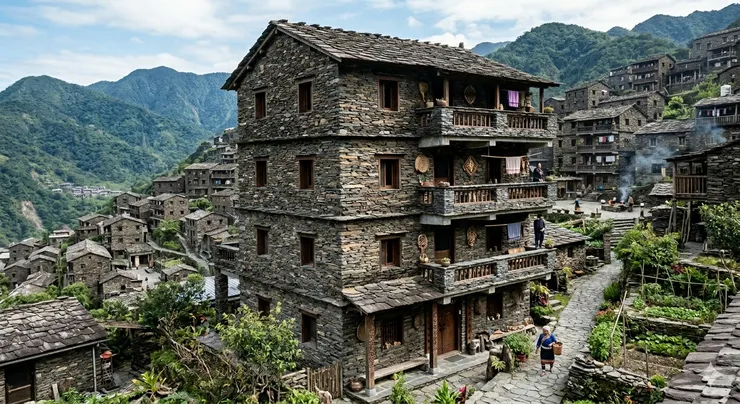 石溝寨中最大的旅館,是我們今晚的歇腳處。