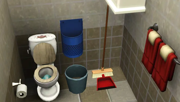 這裏放了很多清潔工具,便利店的店面要經常清潔,始終食物飲品和人流很多。