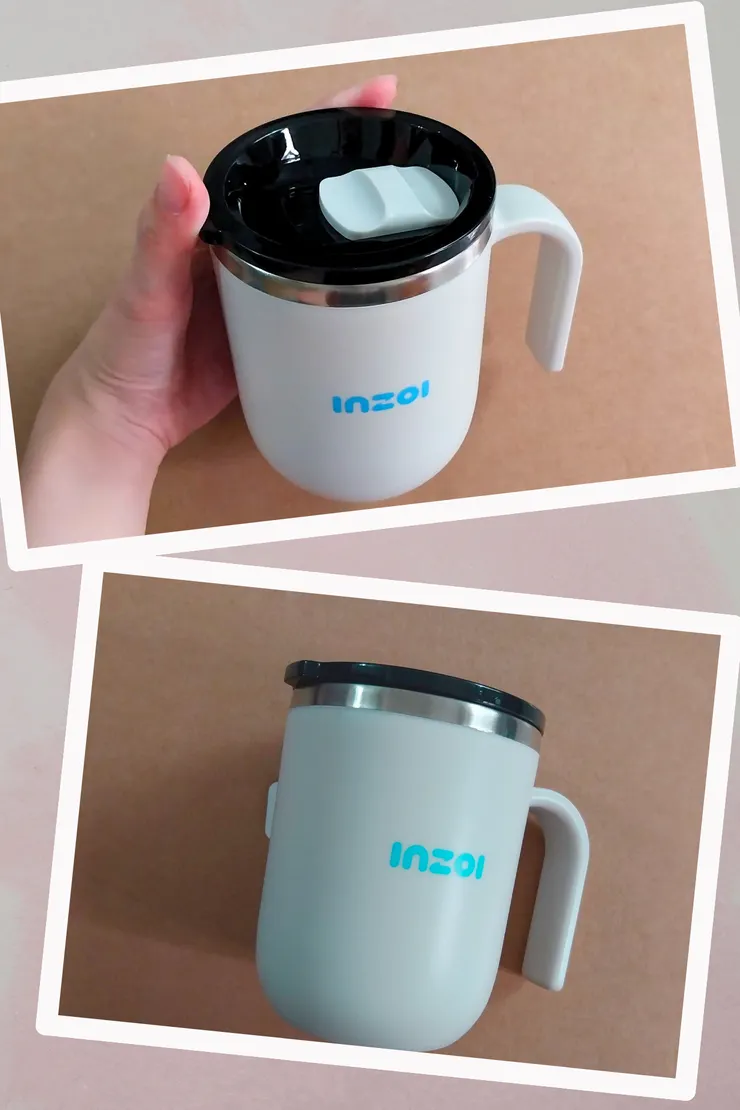 4️⃣馬克杯：相比前面幾樣可愛到不行，馬克杯就簡約多了，很喜歡它有蓋子的設計，甚至可以滑開開口直接喝，在INZOI上班大概就是使用這樣的杯子吧~