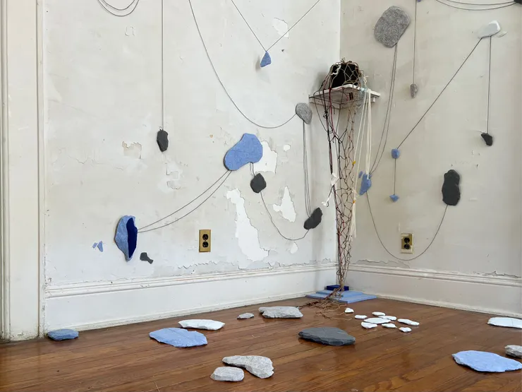 在 Governors Islands 上創作的裝置藝術 Weaving Islands