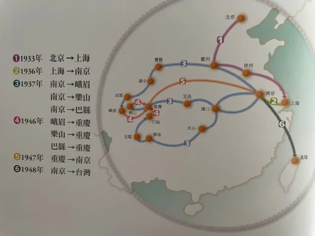 1933-1948，經過多番轉折的運送，部分文物收藏品终於從北京安全抵達台灣。照片來源：「遇見新故宮」