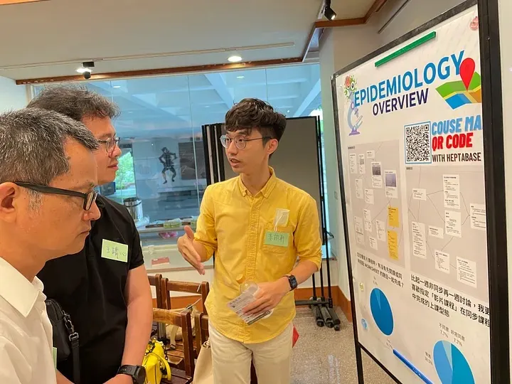 黃老師分享在「流行病學」的操作步驟與學生回饋。