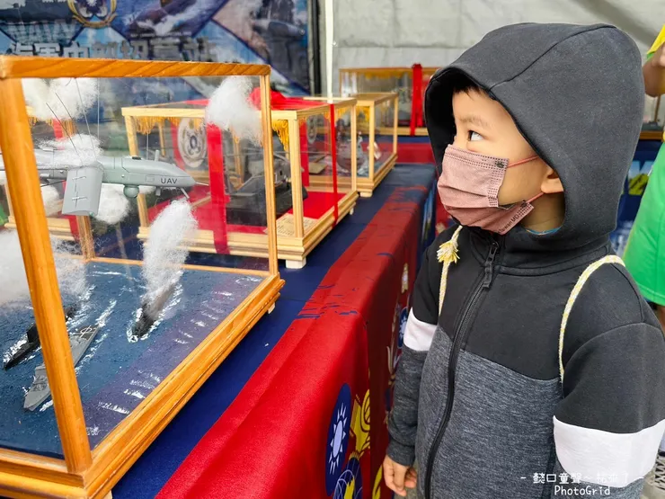 闖關區現場有軍艦模型可觀賞。〔20240322更新〕