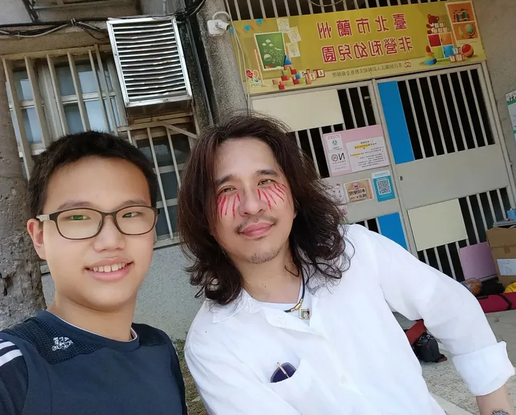 2022.3.20 高中第一次參加無界塾運動會，與塾長一起拍攝