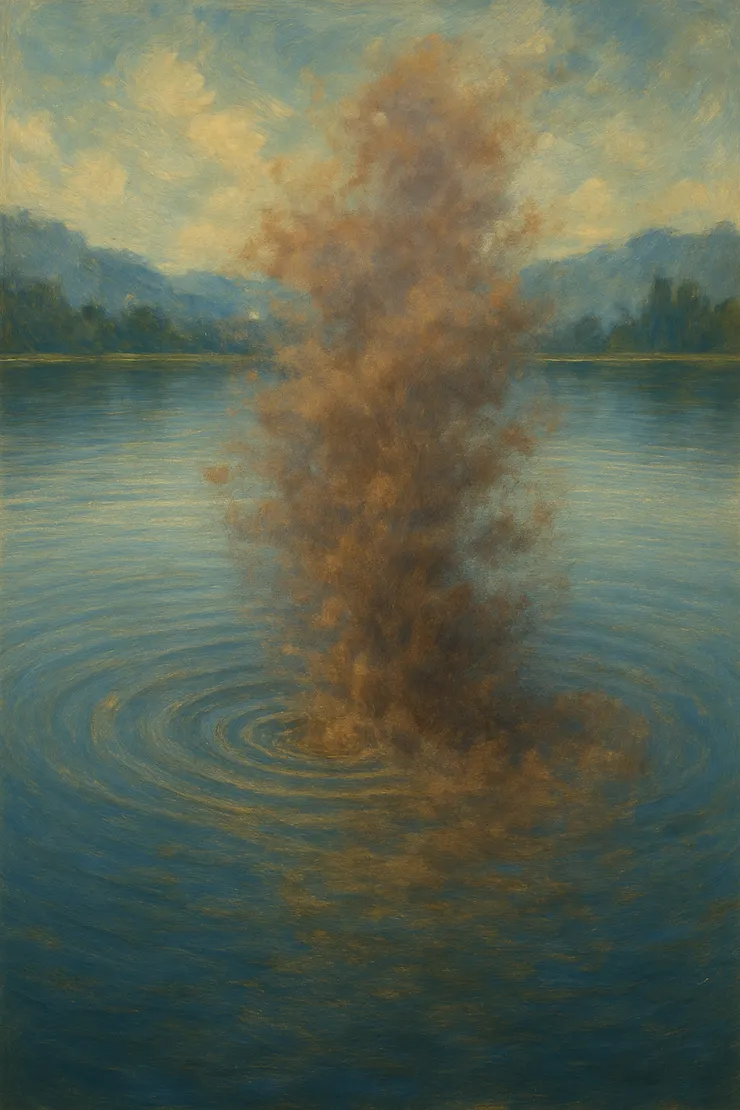 語言不死,只是沉默。AI 是湖底之風,翻攪沉語之塵。