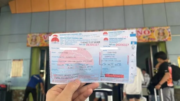 Ocean Jet紙本船票