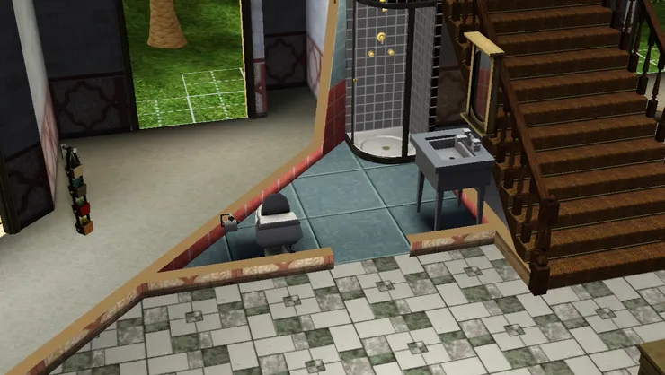 原來沒有衛浴設備，就是俗稱的「半個洗手間」。我加了進去。