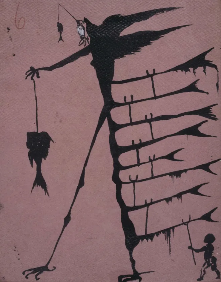 1950年為舞台劇繪製的草圖(圖片來源:蘇菲亞王妃藝術中心官網)